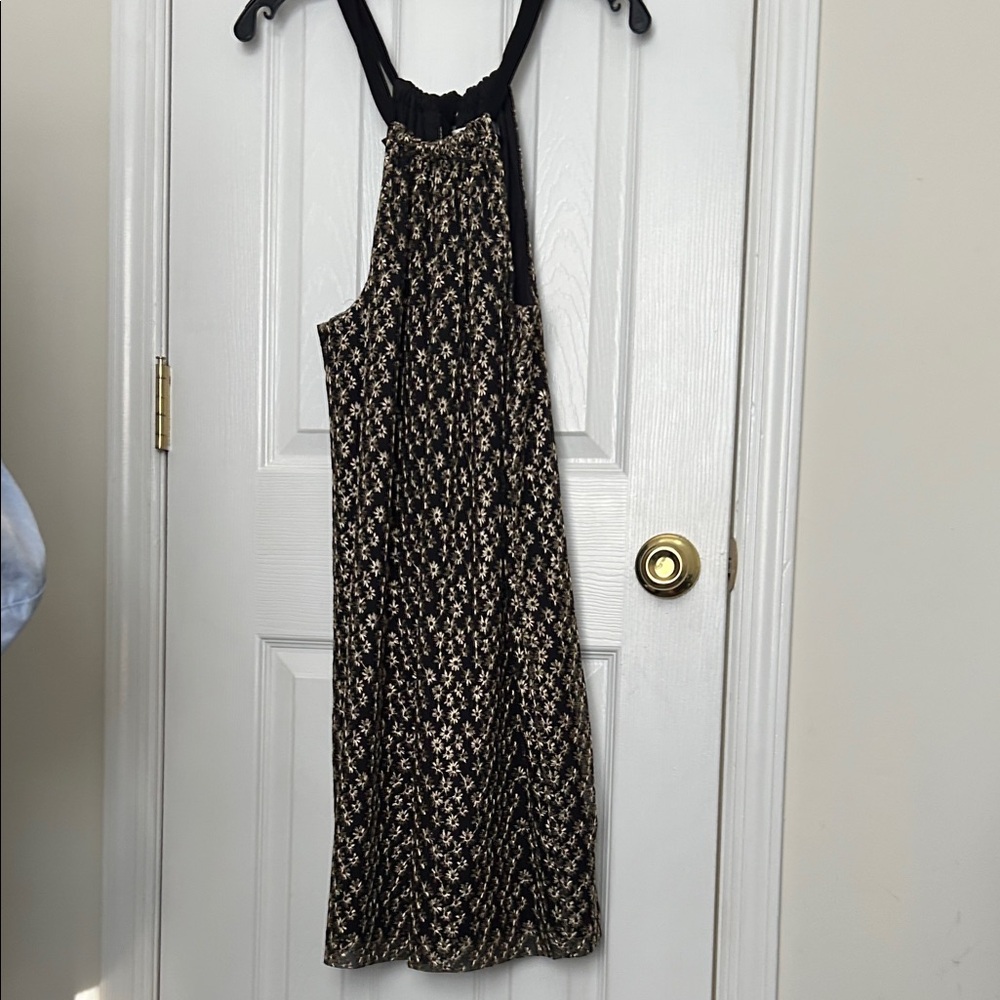 Trina Turk Black and Cream Backless Dress